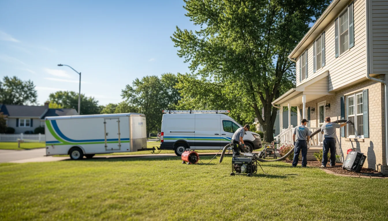 Flooded Basement Restoration And Cleanup With Repair in Roodhouse, IL near me